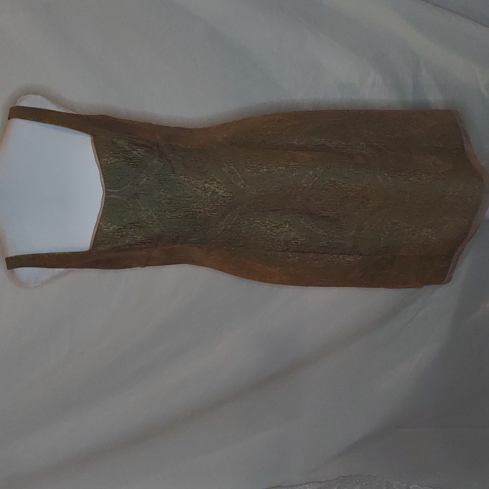 Elie Tahari metallic gold dress cocktail party Wedding Size 6 nwt - Picture 2 of 15